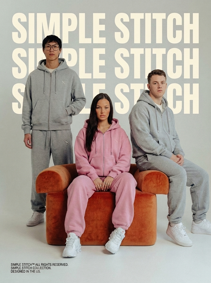 Simple Stitch apparel campaign creative