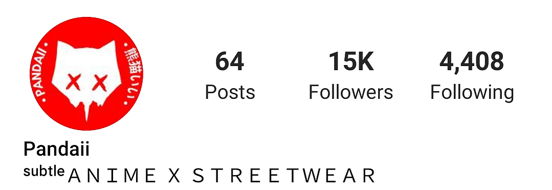 PANDA-II Instagram follower count and profile proof