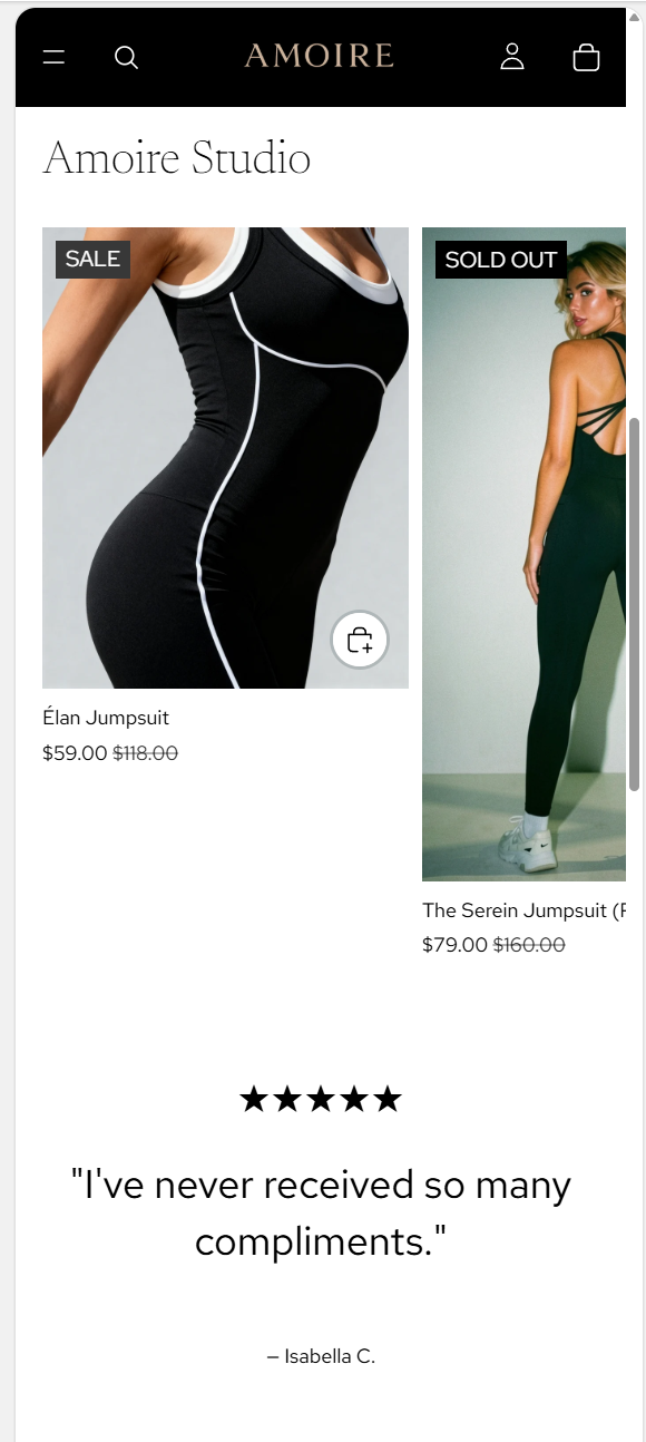 Shopify store screen 5.2